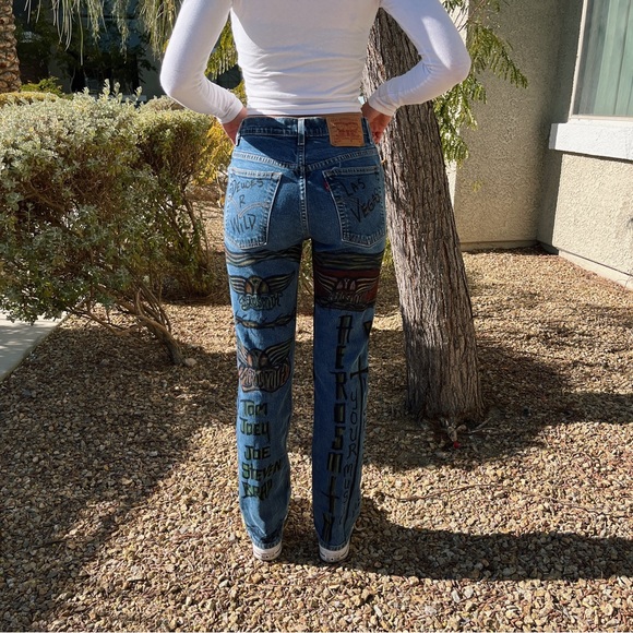 Levi’s 517 Hand-Painted Aerosmith Denim 🎨 - Picture 6 of 7